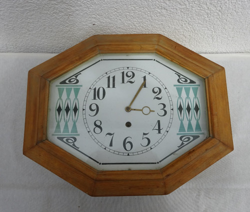 Alte uhr wanduhr jugendstil - wanduhr,