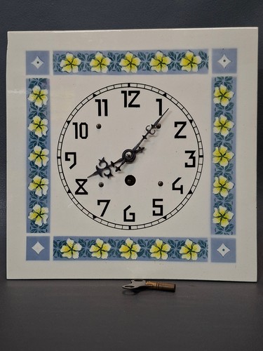 Jugendstil keramik küchenuhr - keramik,
