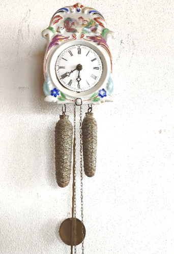 Bemalte porzellan wanduhr - bemalte,