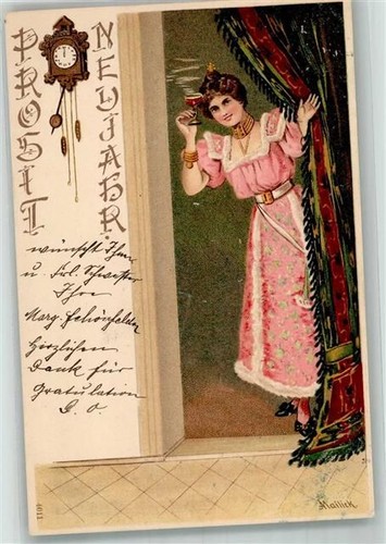 Neujahr wanduhr frau - frau, einem