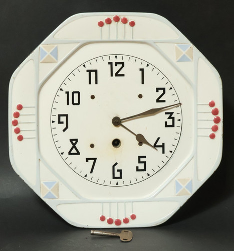 Alte mechanische porzellan uhr - mechanische,